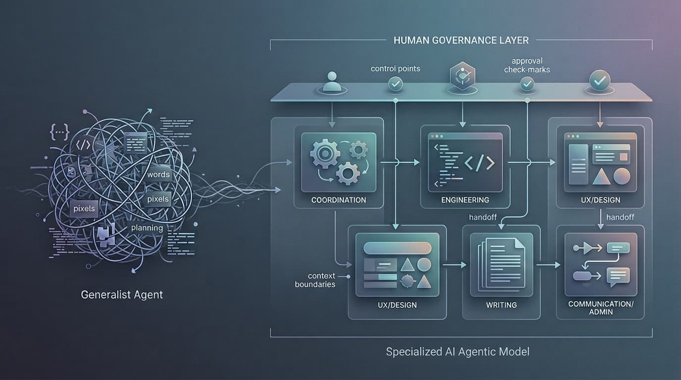 One generalist agent evolves to multiple specialized agents